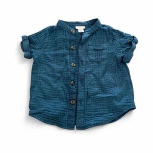 Blue Kids Button-Up Shirt